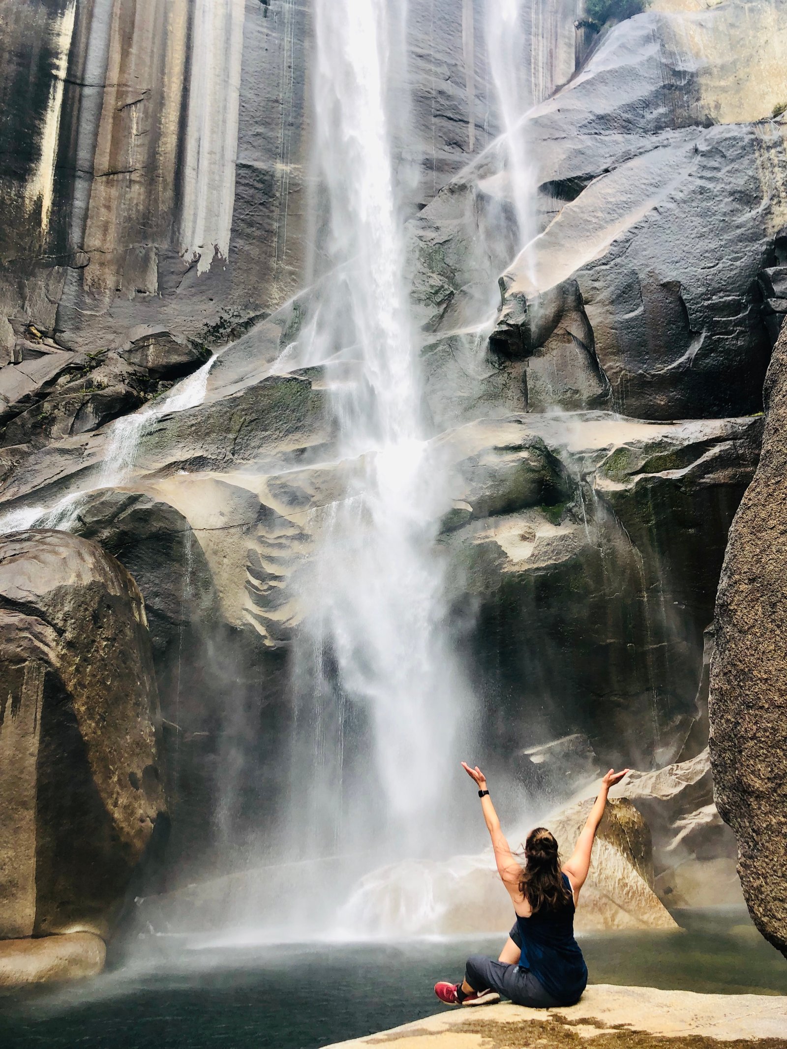 Work and Travel USA Krioklys Yosemite Nacionaliniame parke.
